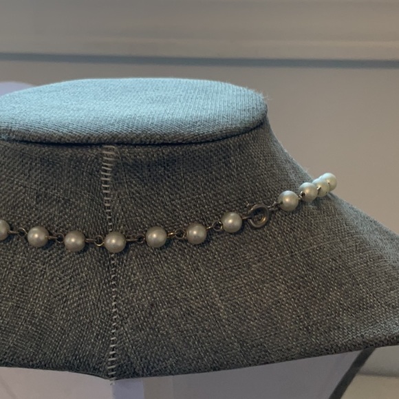 Vintage Faux Pearl Chain Necklace - Picture 5 of 5